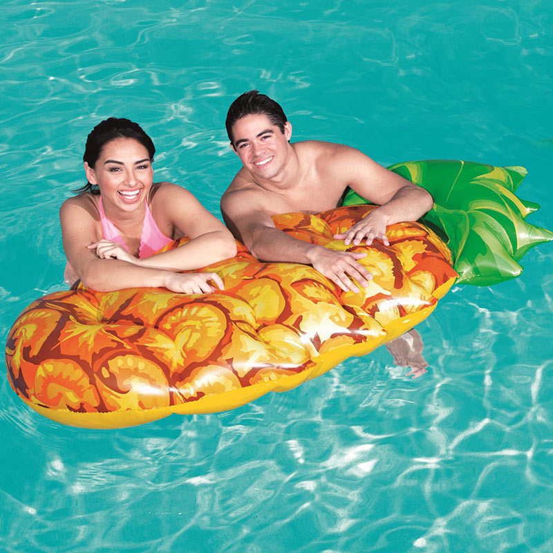 Inflable Flotador para Niños, Juguete de Alberca Piña 130 cm - Amarillo.