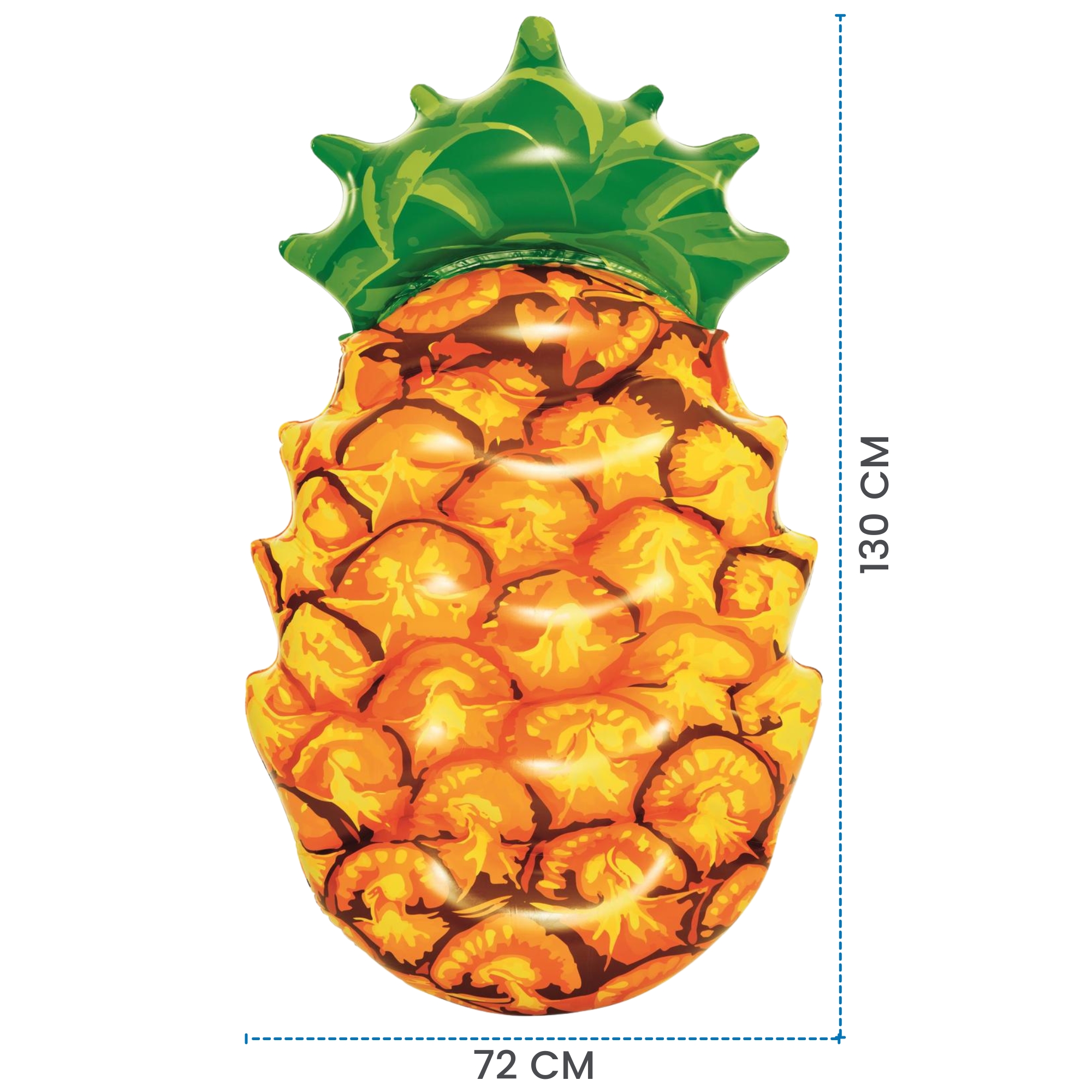 Inflable Flotador para Niños, Juguete de Alberca Piña 130 cm - Amarillo.