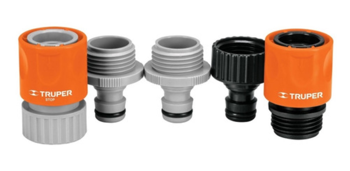 Juego De 5 Conectores Abs Cambio Rapido 3/4 Truper 12728