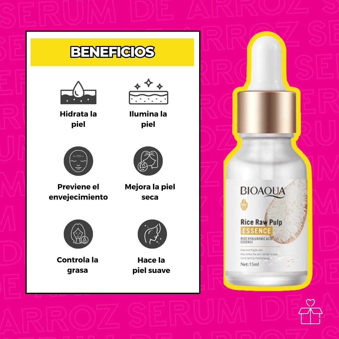 Serum Arroz Ácido Hialurónico Reduce Poros .