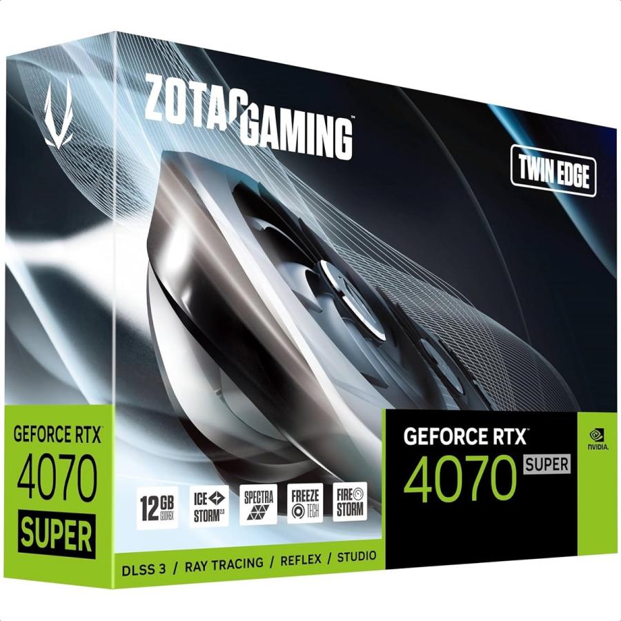 Tarjeta De Video Nvidia ZOTAC RTX 4070 SUPER Twin Edge Gaming GeForce 12GB GDDR6X ZT-D40720E-10M