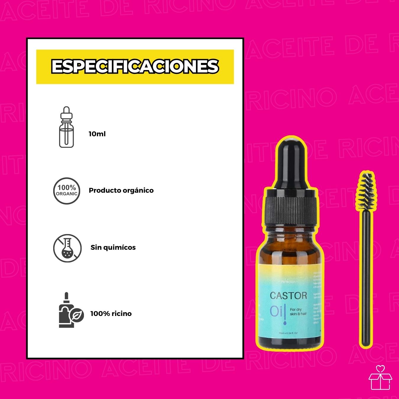 Aceite De Ricino Orgánico Crecimiento De Cabello.