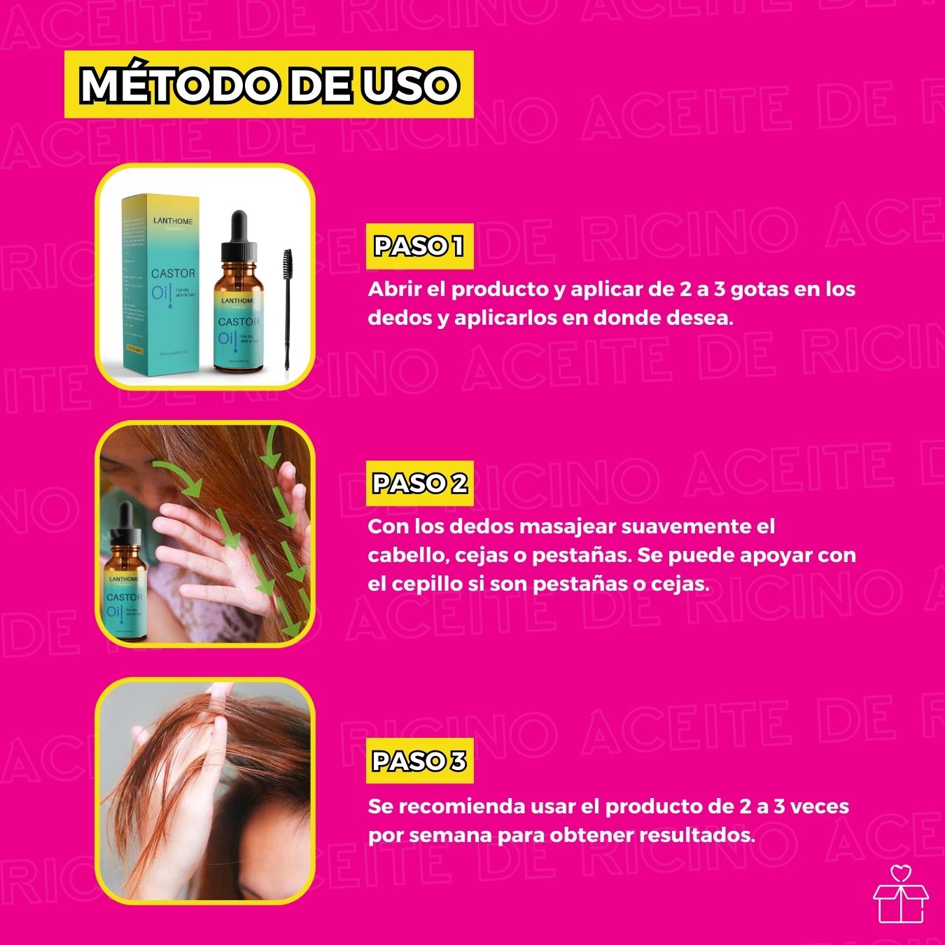 Aceite De Ricino Orgánico Crecimiento De Cabello.