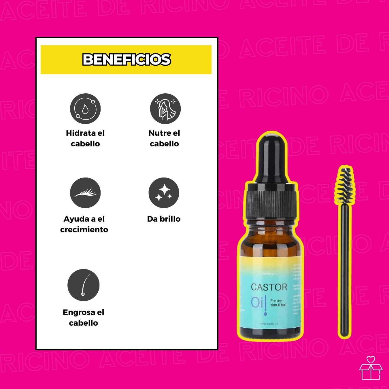 Aceite De Ricino Orgánico Crecimiento De Cabello.