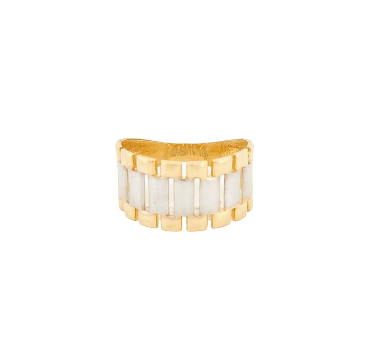 Anillo Tipo Rolex Rígido Oros 14 K