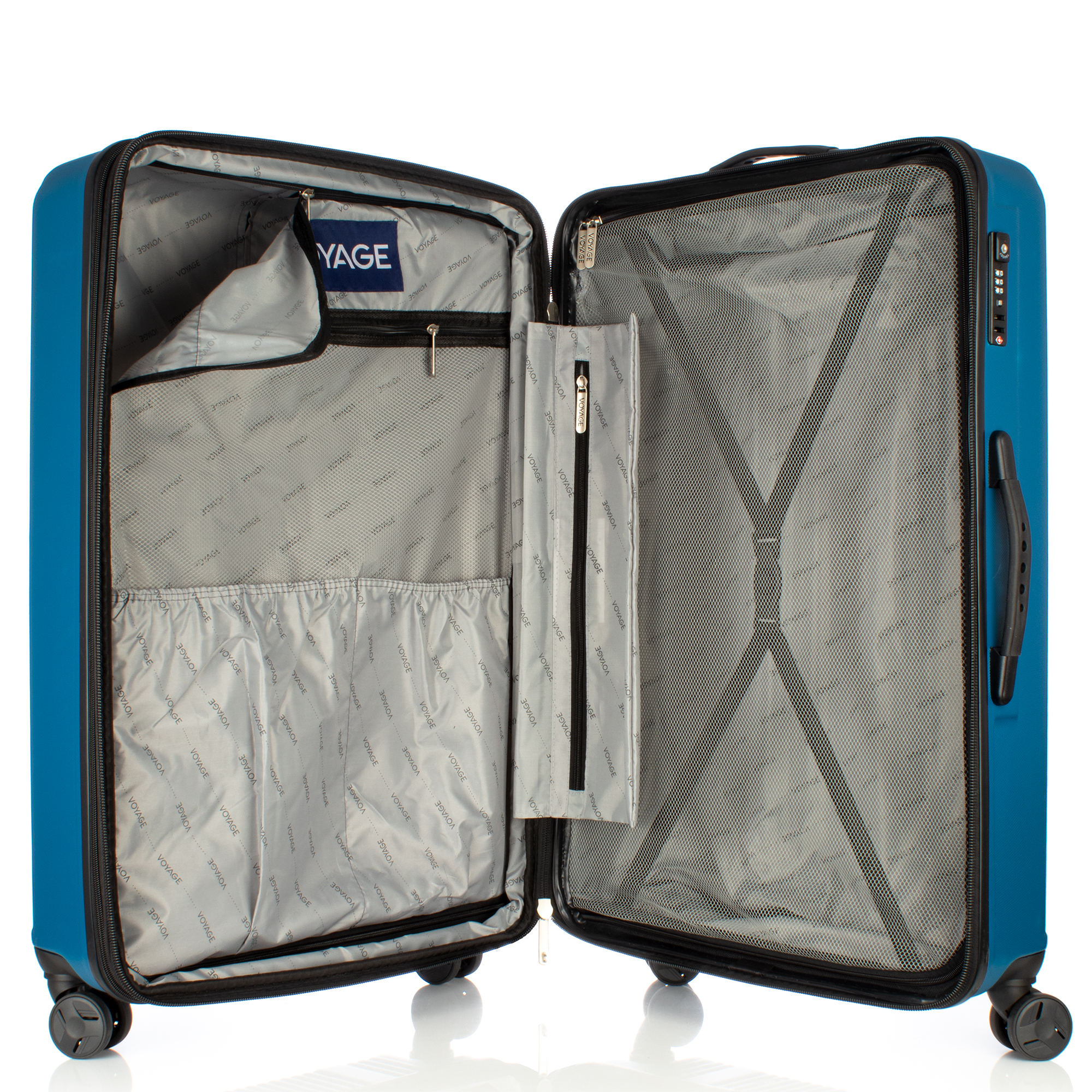 Maleta De Viaje Rígida Original  Voyage Azul De 30 Pulgadas .