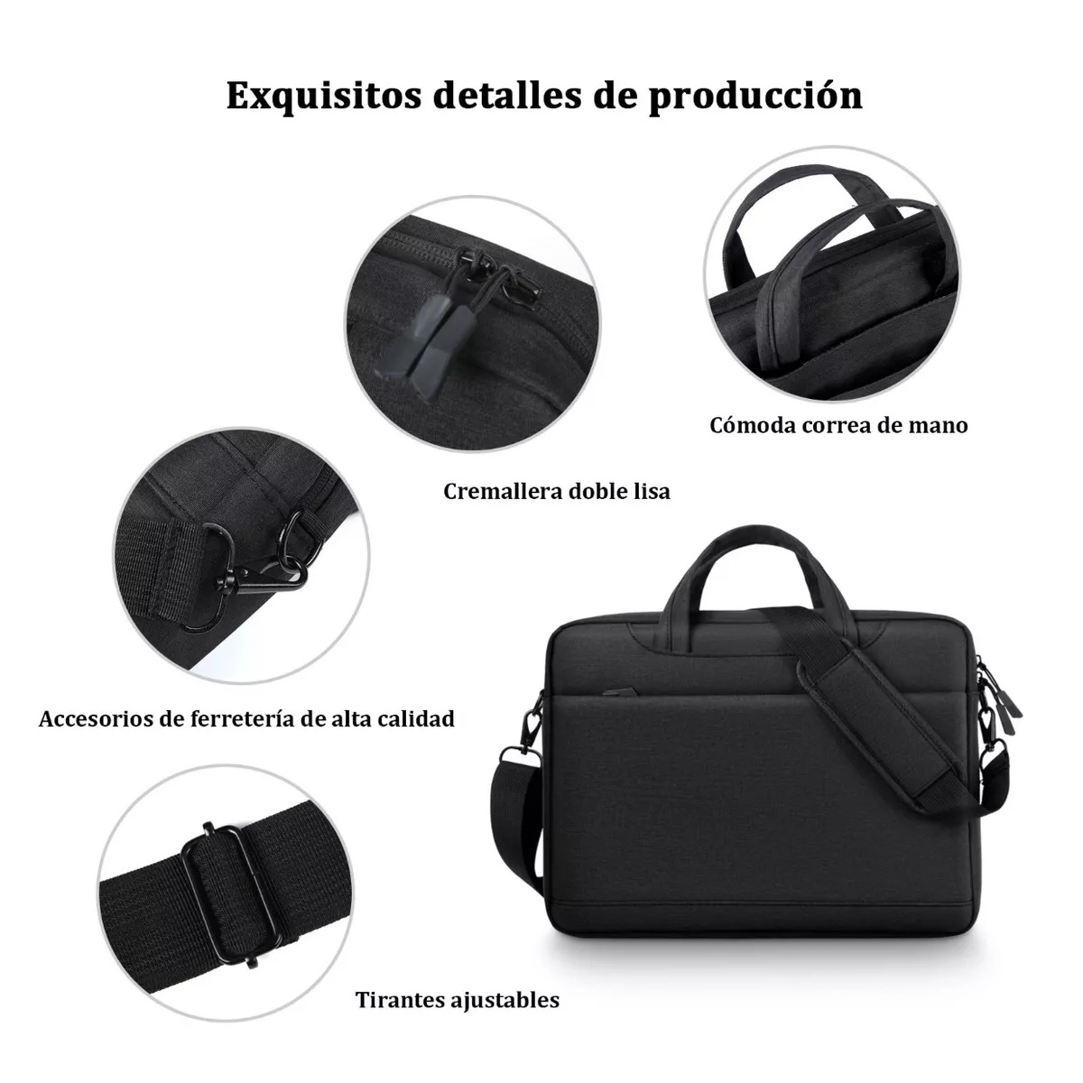Maletín Para Portátil Impermeable Bolsa De 15.6 Pulgadas.