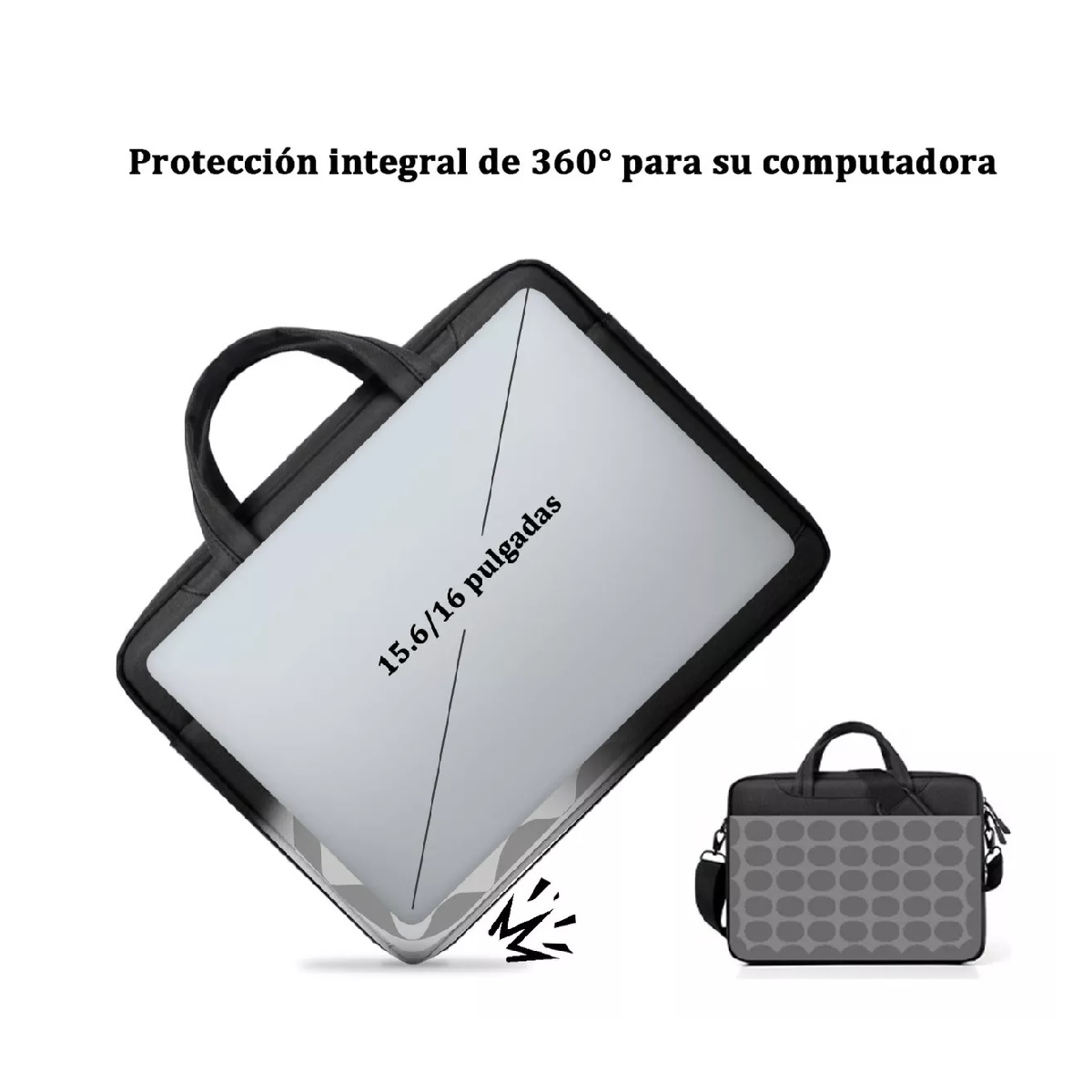 Maletín Para Portátil Impermeable Bolsa De 15.6 Pulgadas.