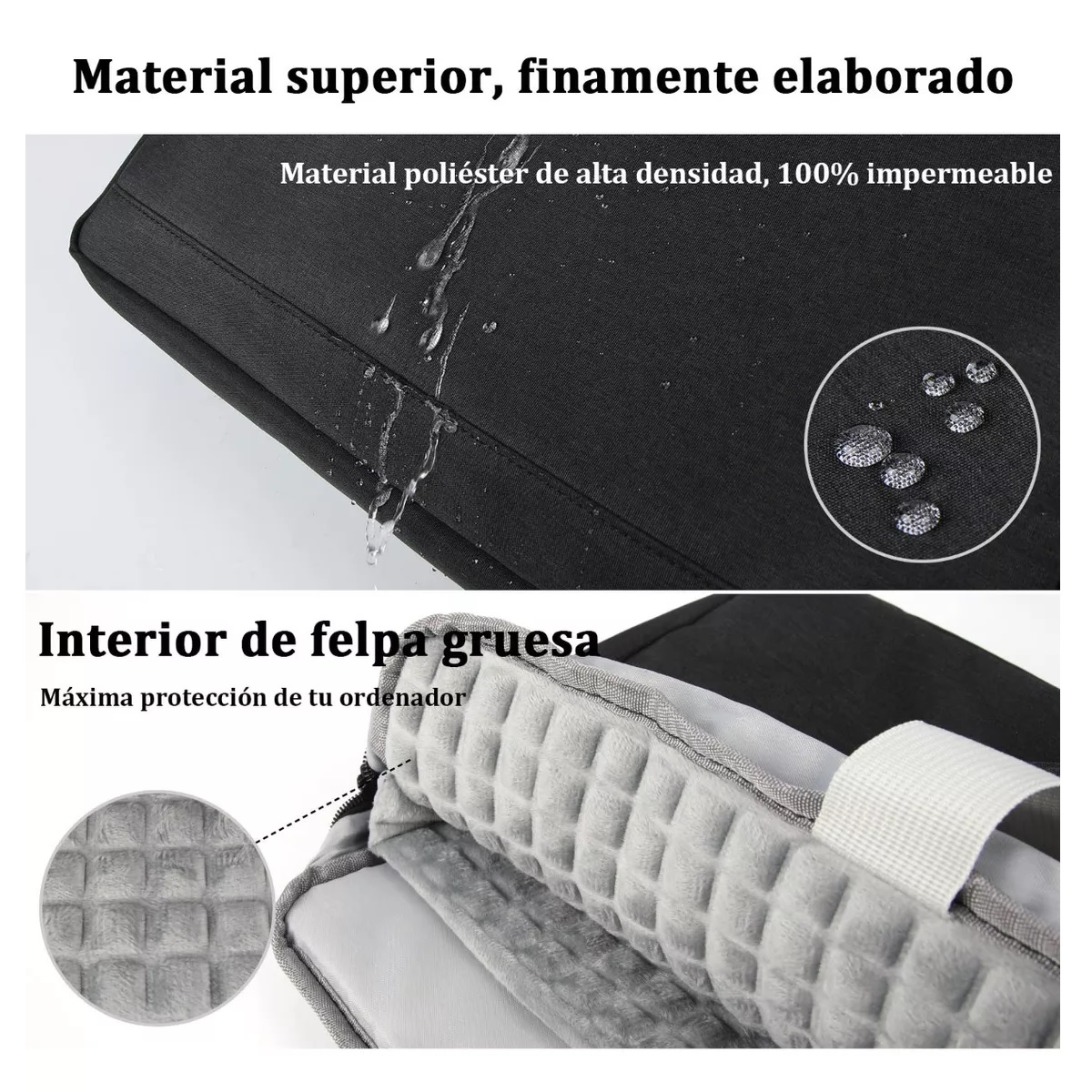 Maletín Para Portátil Impermeable Bolsa De 15.6 Pulgadas.