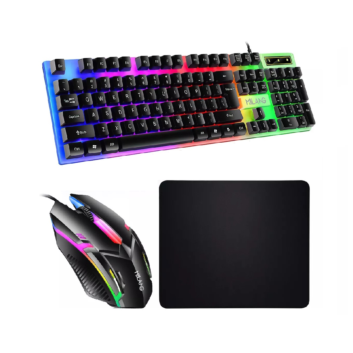 Kit Teclado Mouse Game Profesional Alfombrilla De Ratón Usb.