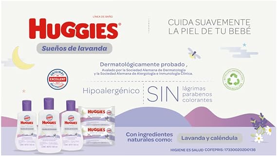 Kit de Viaje Huggies Sueños de Lavanda.