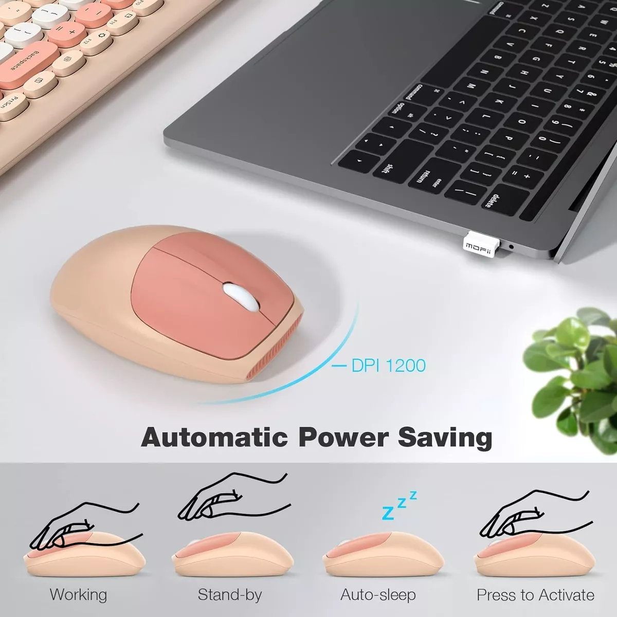 2en1 Inalámbrico Combo Teclado Y Mouse Colores Mezclados.