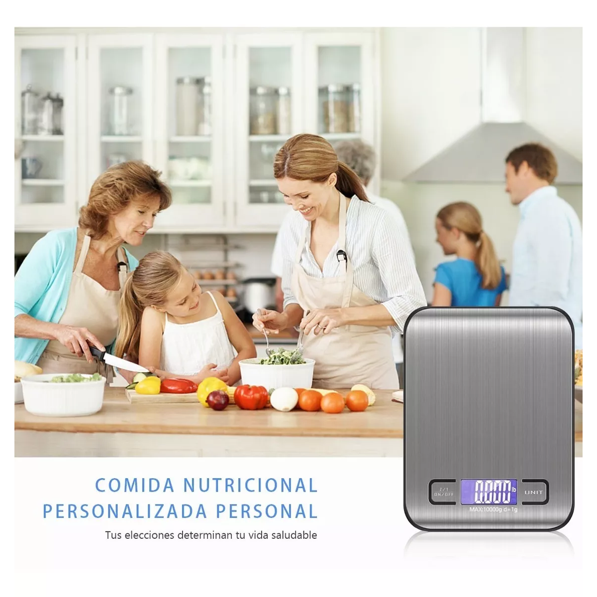 Báscula Digital De Cocina De Alta Precisión De 1 G A 10 Kg.