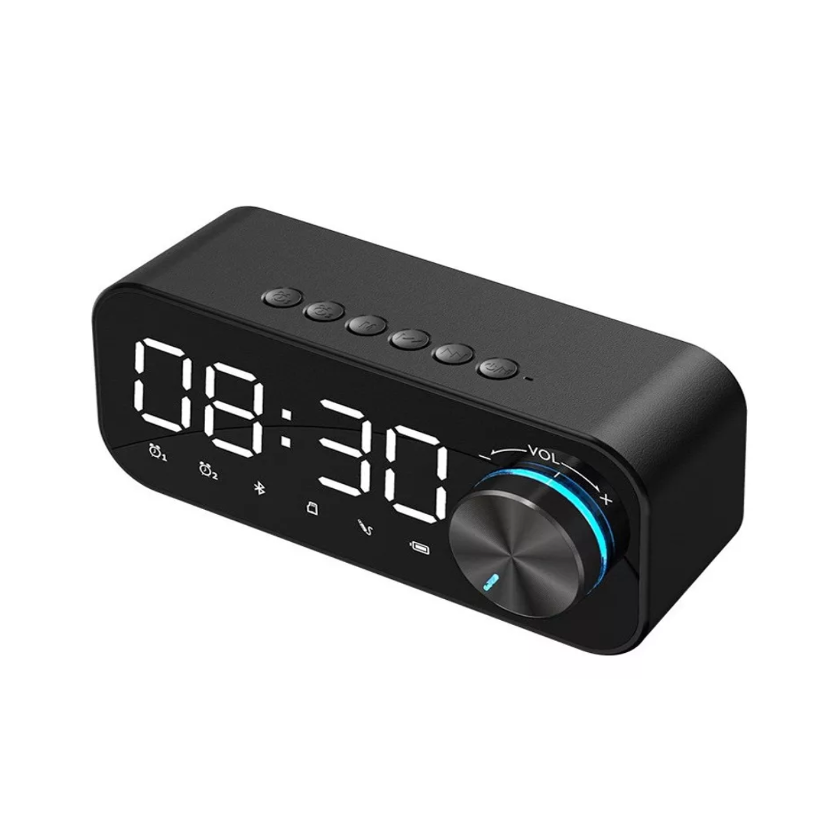 Reloj Despertador Digital Led Con Bocina Bluetooth/radio/fm.
