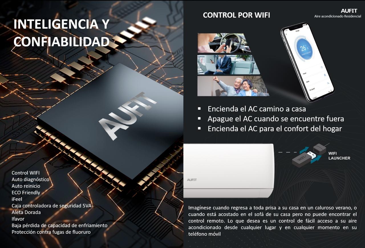 MINISPLIT FRIO/CALIENTE (1TON) 12,000BTUs COMPATIBLE CON ALEXA Y GOOGLE HOME Y APP INTEGRADA CON FILTRO DE SALUD 110V.