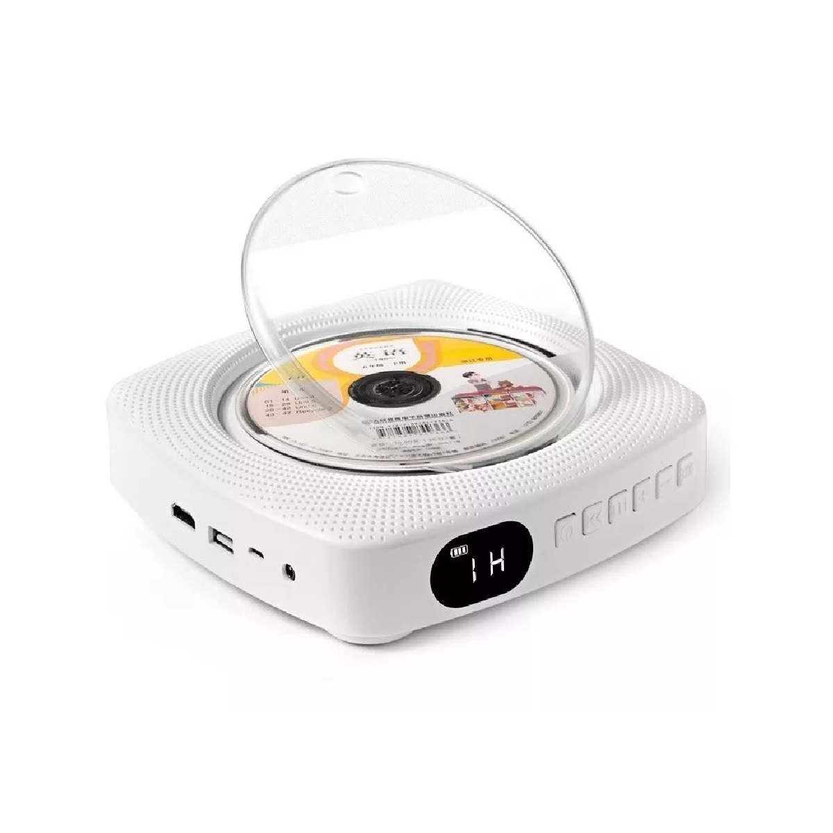 Reproductor De Cd, Dvd Bluetooth Con Montaje En Pared Blanco.