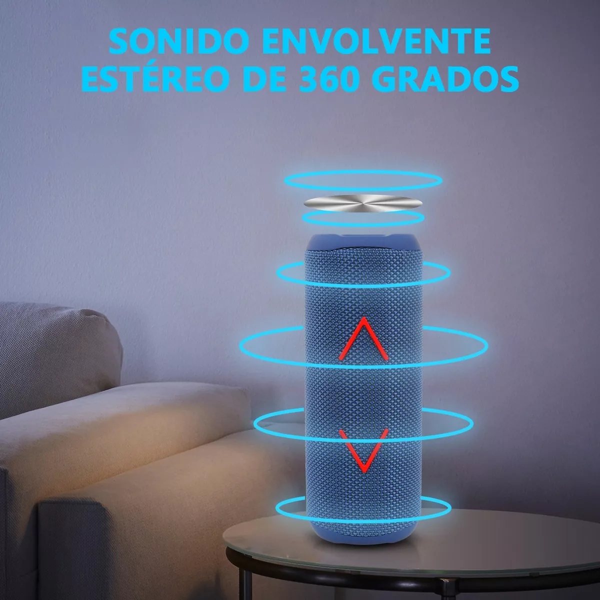 Bocina Bluetooth Portátil Con Subwoofer Y Altavoz Recargable.