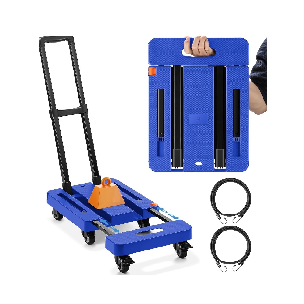Diablo De Carga Plegable Carrito Plataforma Extensible 200kg.