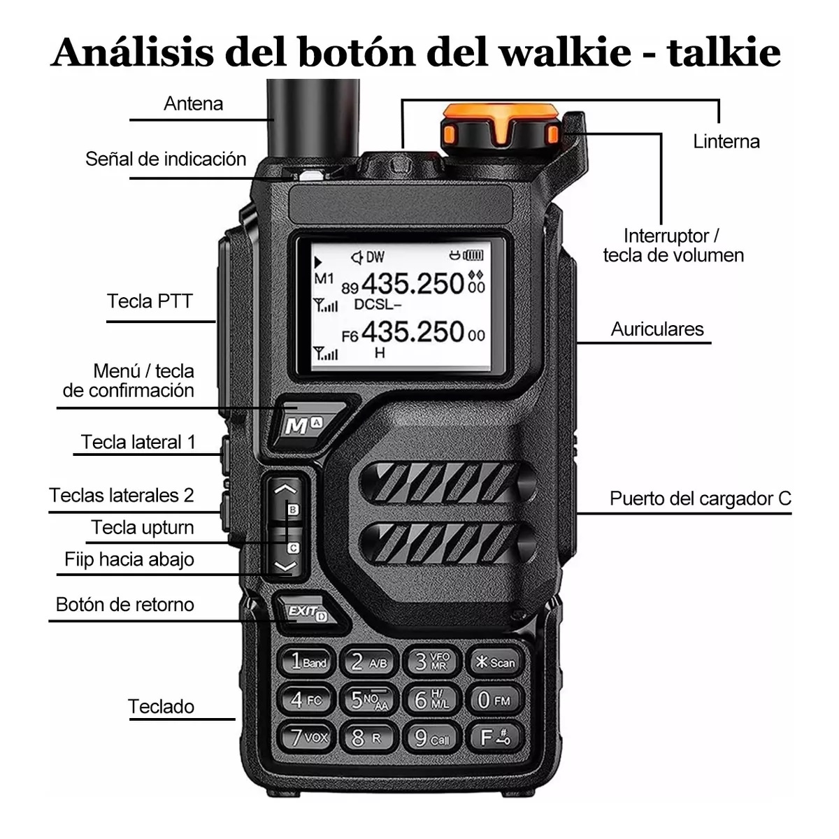 Radios Walkie Talkies Manos Libres Uhf Walkie Talkie 2pcs.
