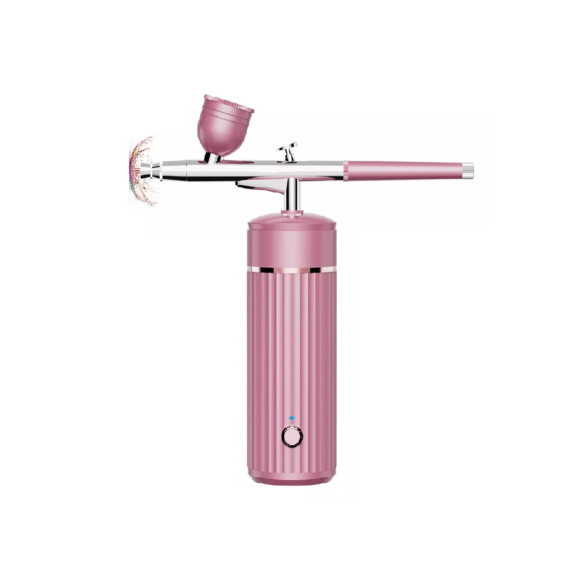 Kit De Aerógrafo Multiuso Inalámbrico Compresor Recargable Rosa.