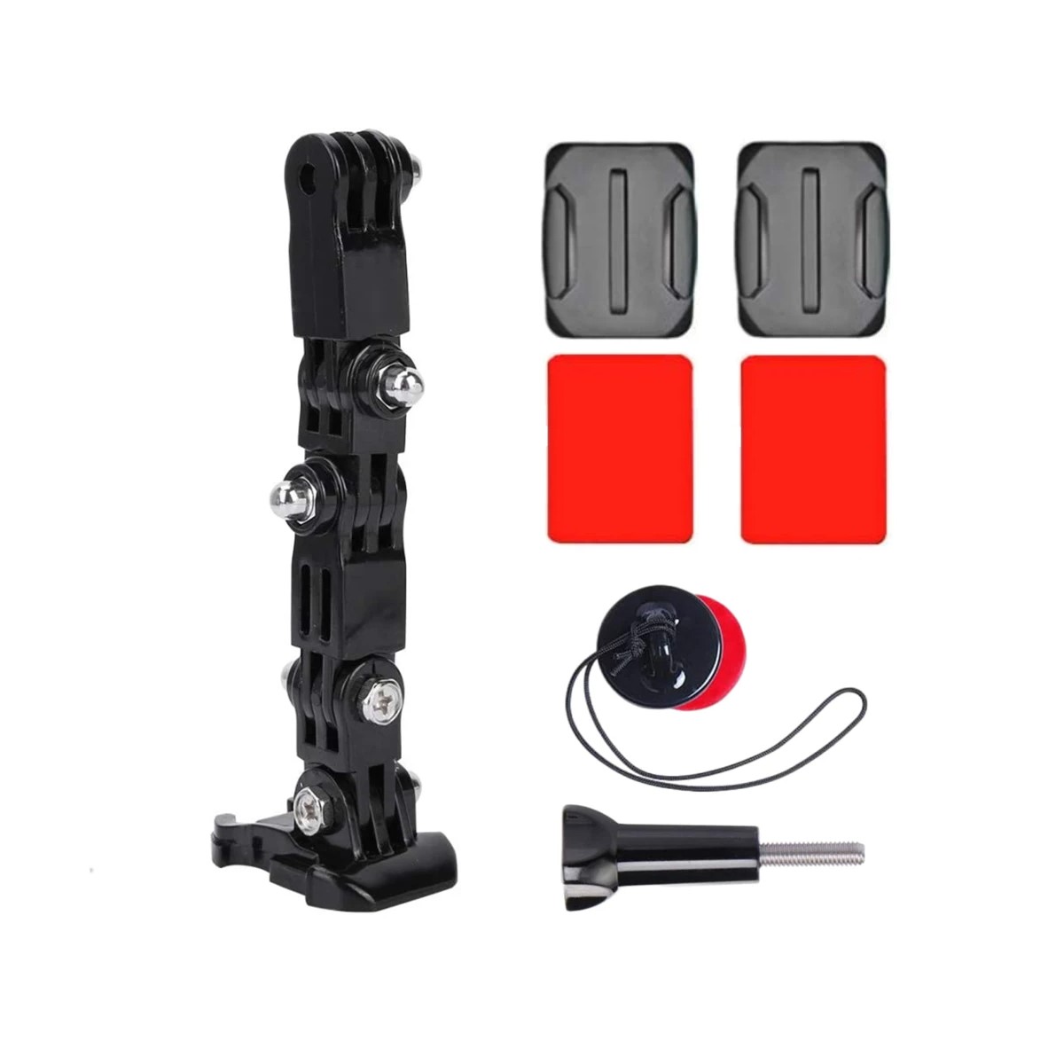 SOPORTE BRAZO ACCESORIO MONTAJE CAMARA DEPORTIVA CASCO MOTO BICI DEPORTE GO PRO SEGURIDAD AUTO 4K