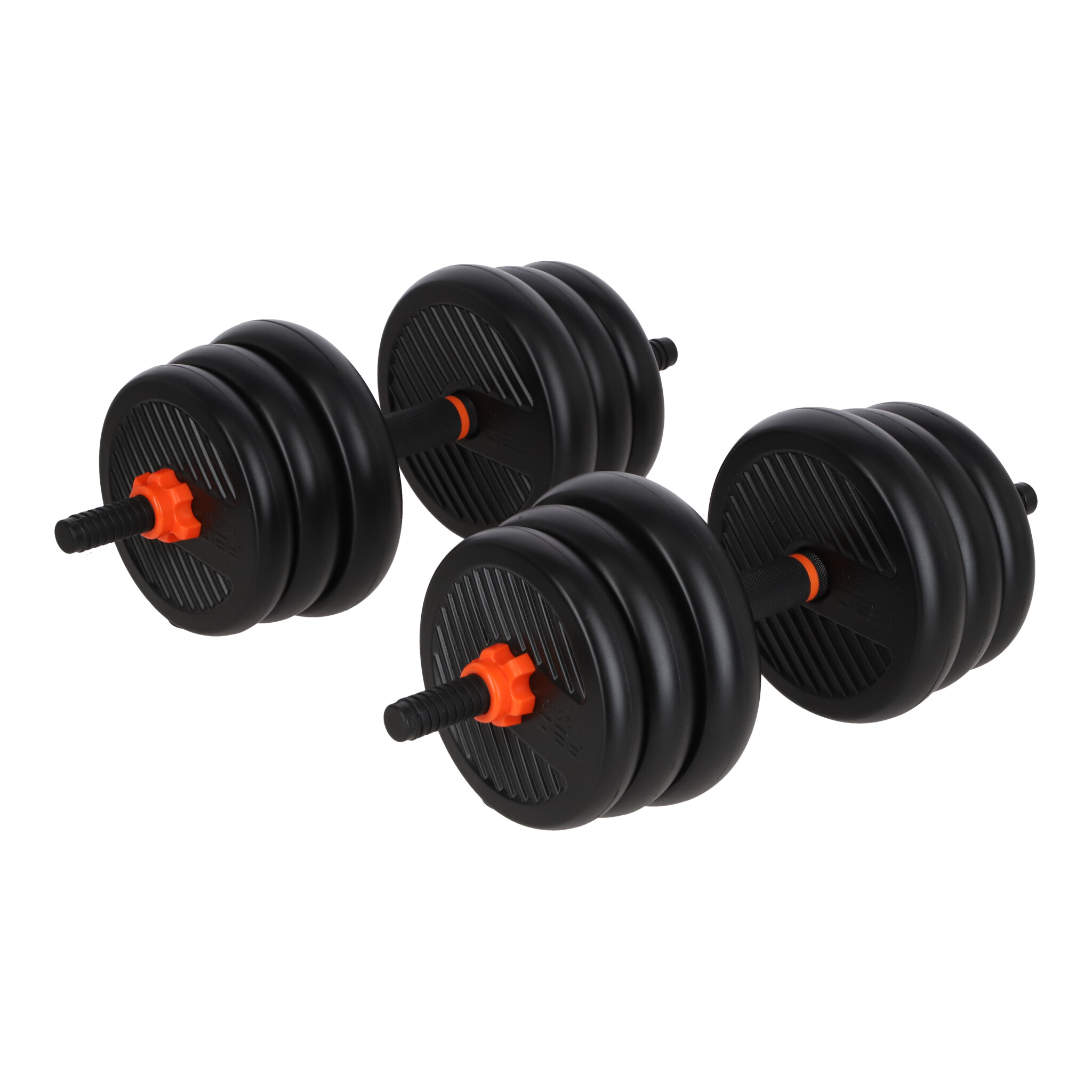 Kit de mancuernas y barras para ejercicio en casa 6 en 1 Multi usos con peso ajustable 30 Kg.