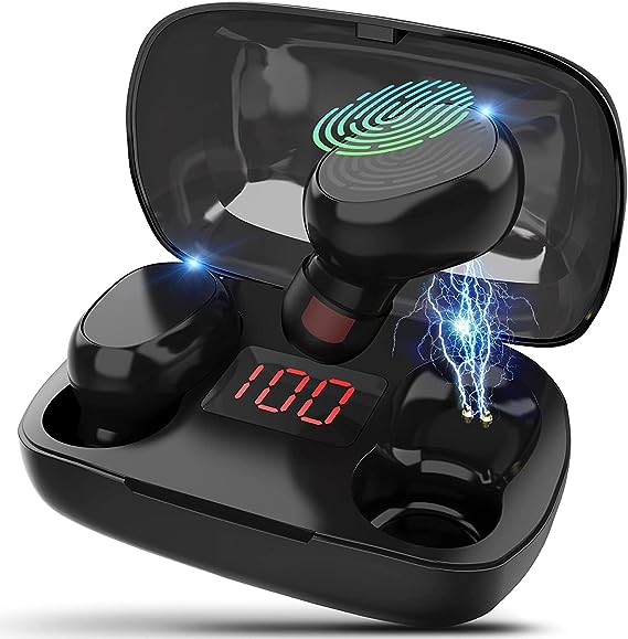 Audífonos bluetooth CHEELOM, Audífonos Inalámbricos de entretenimiento,Impermeable y Reduce el Ruido CVC8.0, mini audífonos deportivos con interfaz con micrófono.