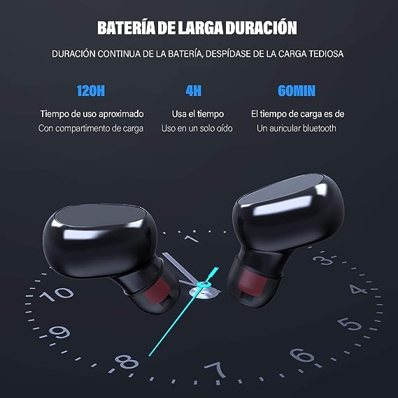 Audífonos bluetooth CHEELOM, Audífonos Inalámbricos de entretenimiento,Impermeable y Reduce el Ruido CVC8.0, mini audífonos deportivos con interfaz con micrófono.