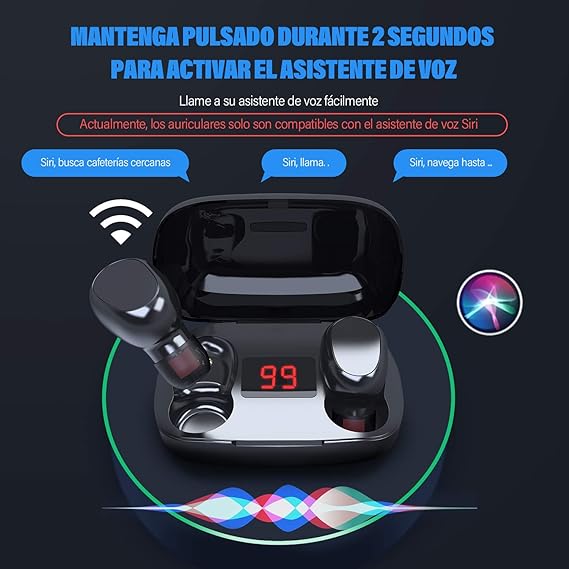 Audífonos bluetooth CHEELOM, Audífonos Inalámbricos de entretenimiento,Impermeable y Reduce el Ruido CVC8.0, mini audífonos deportivos con interfaz con micrófono.