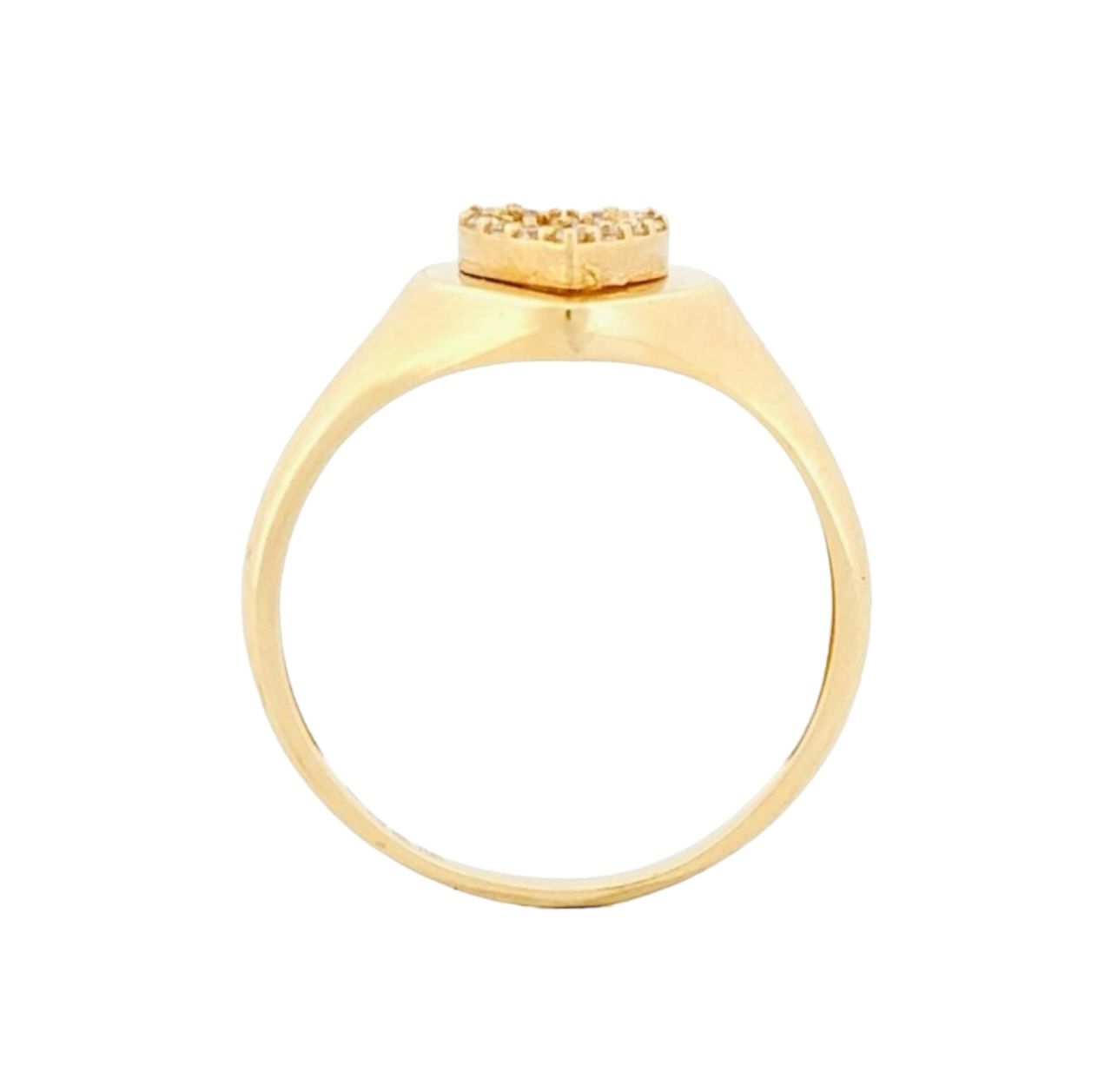 Anillo Corazón En Relieve Oro 14 K + Obsequio.