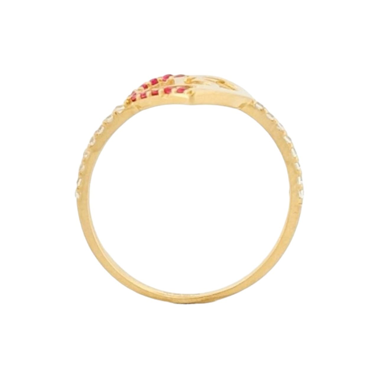 Anillo Corazón Rosa Xv Años Oro 14 K + Obsequio.
