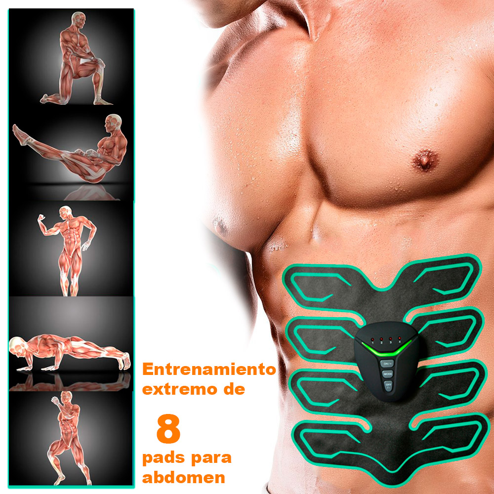 Electro Estimulador Muscular Vak Ems PRO Pad 8 Abdominales .