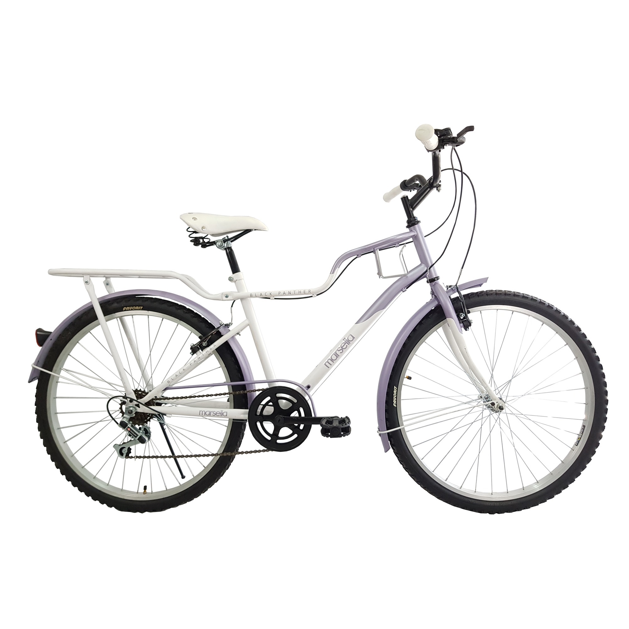 Bicicleta Black Panther Marsella R26 6V C/Parr Porta Anf Salp Morado