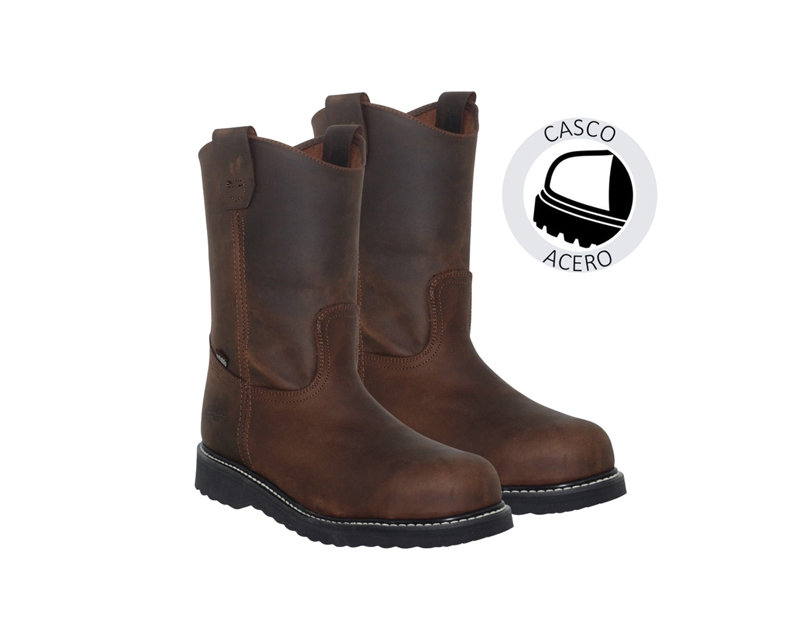 Bota De Trabajo Establo 508 De Piel Con Casquillo.