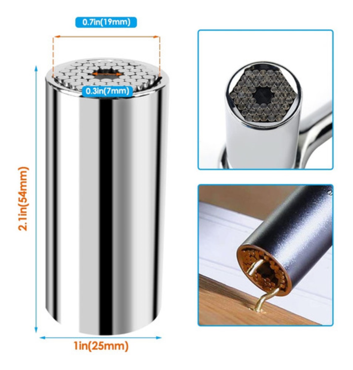 Kit Extensión Broca Flexible Adaptadores Zócalo Impacto Dado