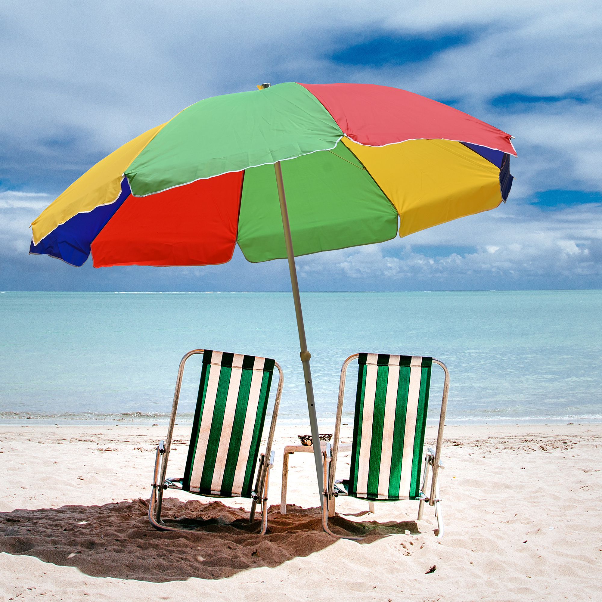 Sombrilla para Playa o Jardín con 2.4mts de Diámetro Funda Protección "UV".
