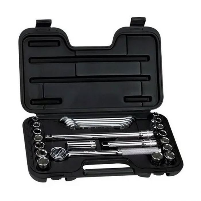 AUTOCLE DE 25 LLAVES MÉTRICAS Y DADOS 1/2 PULG 86-736 STANLEY.