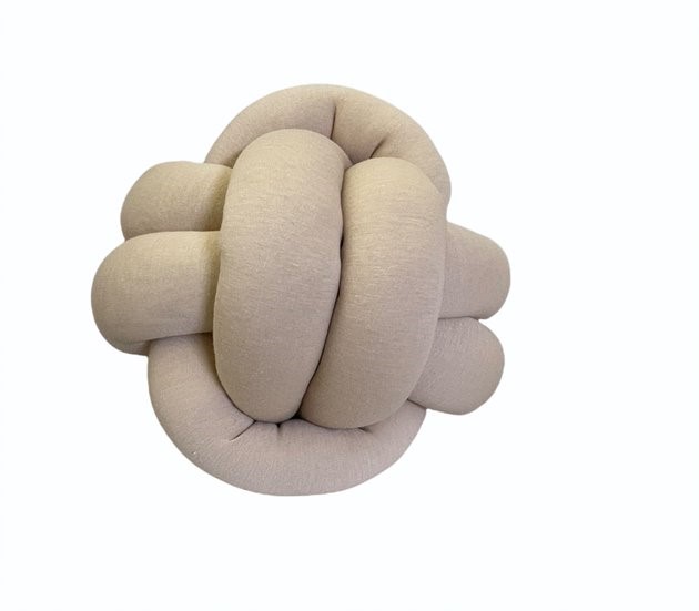 Cojin Nudo Bola Beige Decoración Recamara Sala