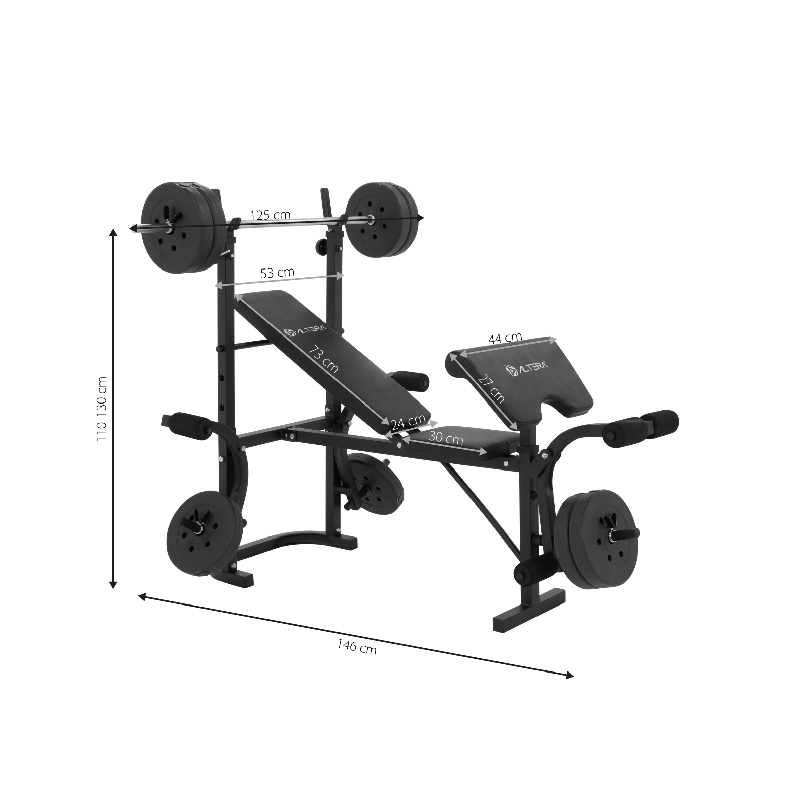 Kit De Banco Multifuncional Para Ejercicio + kit de inicio para Fitness Gimnasio en casa Entrenamiento funcional.