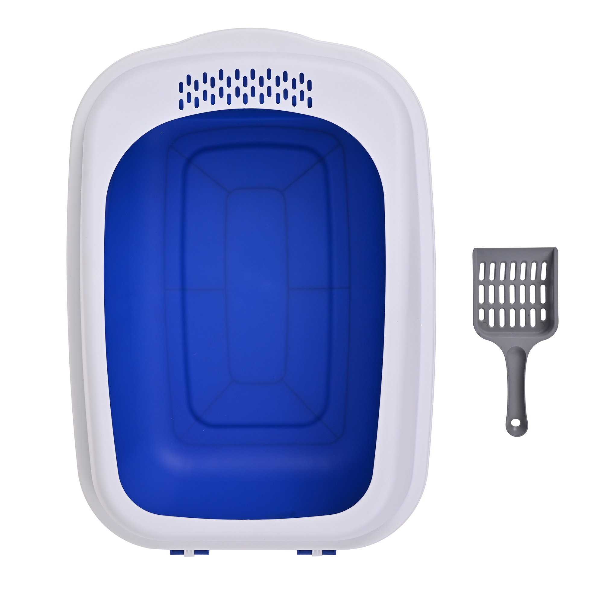 Arenero Para Gato Grande con Bandeja Sanitaria, Abierto, Plegable, Fácil Armado, Materiales De Calidad, Diferentes Colores mod.AL003