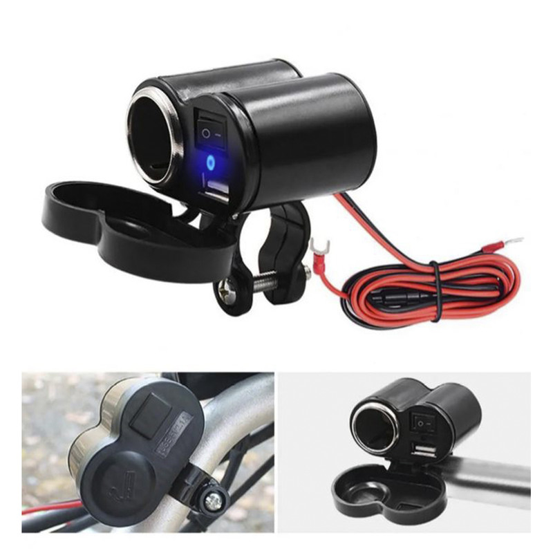 Cargador Para Celular Moto MLD-122 Tipo Encendedor 12v 2 Usb.