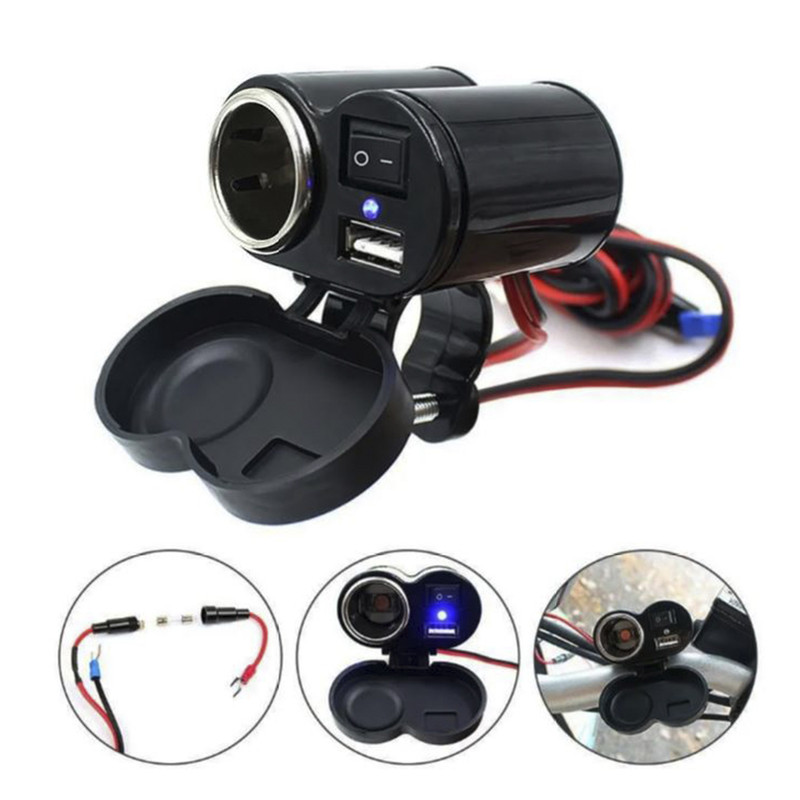 Cargador Para Celular Moto MLD-122 Tipo Encendedor 12v 2 Usb.