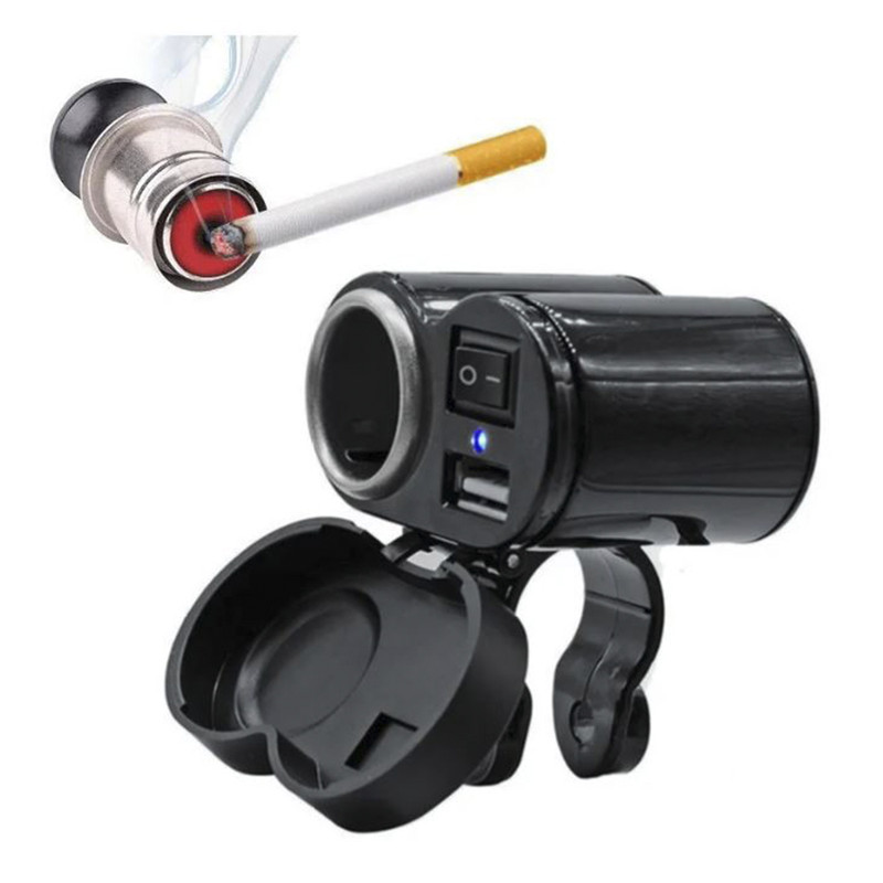 Cargador Para Celular Moto MLD-122 Tipo Encendedor 12v 2 Usb.