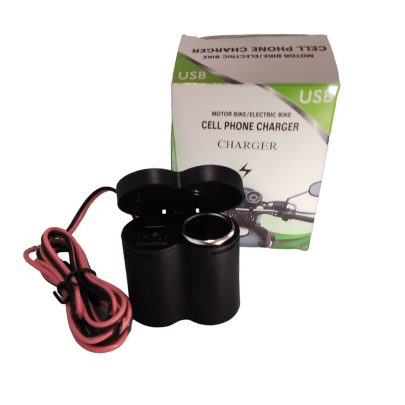 Cargador Para Celular Moto MLD-122 Tipo Encendedor 12v 2 Usb.