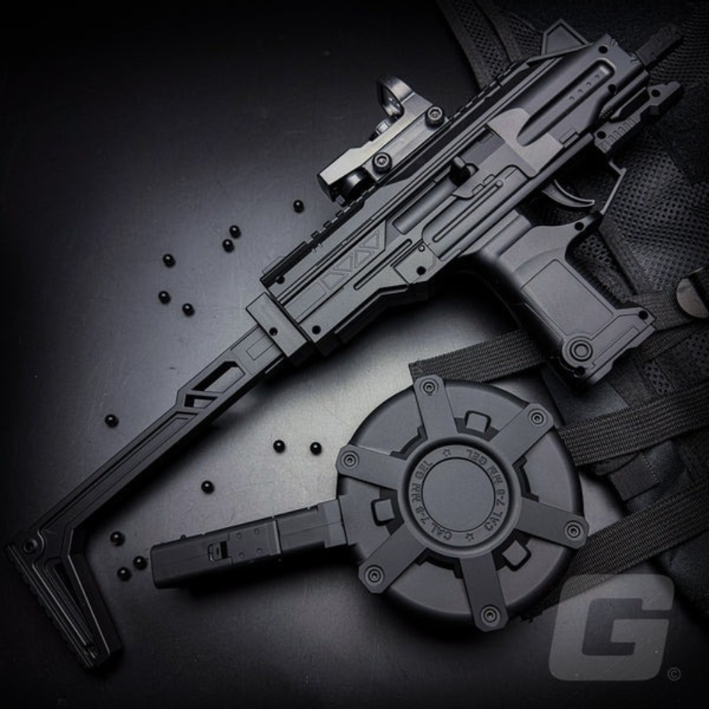 Uzi Pro Ametralladora Hidrogel Cargador Eléctrico Blaster,Gel Blaster, Juego de Equipo Disparo de Proyectiles de Hidrogel, Batería Recargable.
