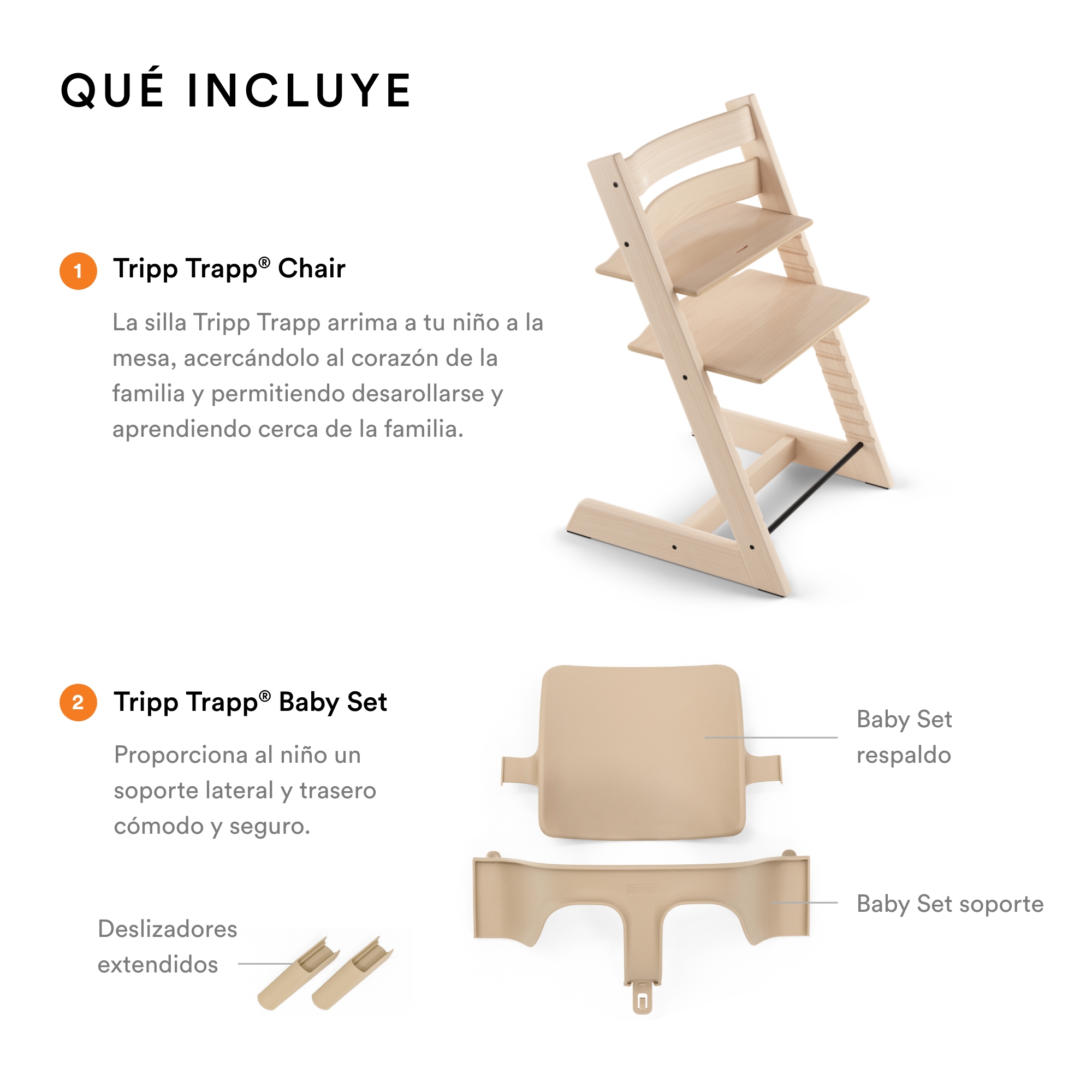 Bundle Stokke Tripp Trapp Baby Set Tray y Arnes Whitewash.