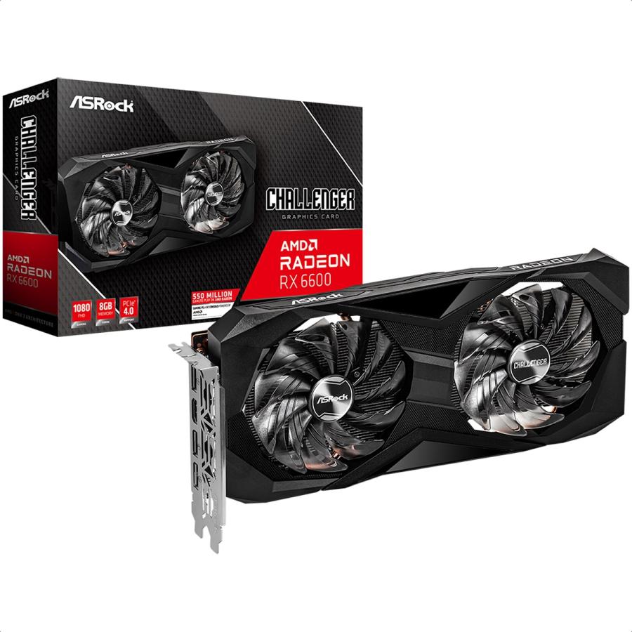 Tarjeta De Video AMD Radeon ASRock RX 6600 Challenger 8GB GDDR6 RX6600 CLD 8G