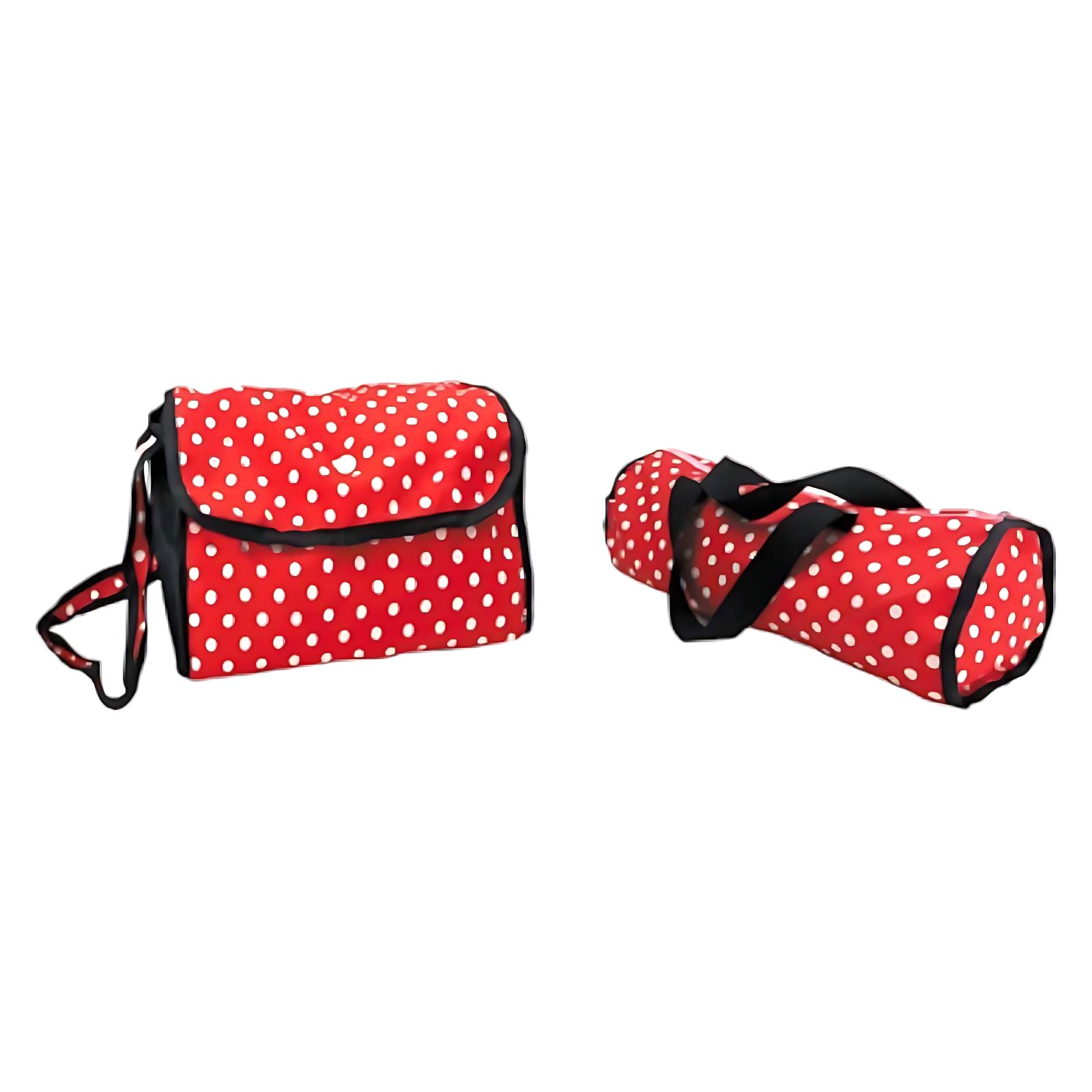 Juego de Muñecas con Accesorios Cuna Carriola Periquera Niña - Rojo.
