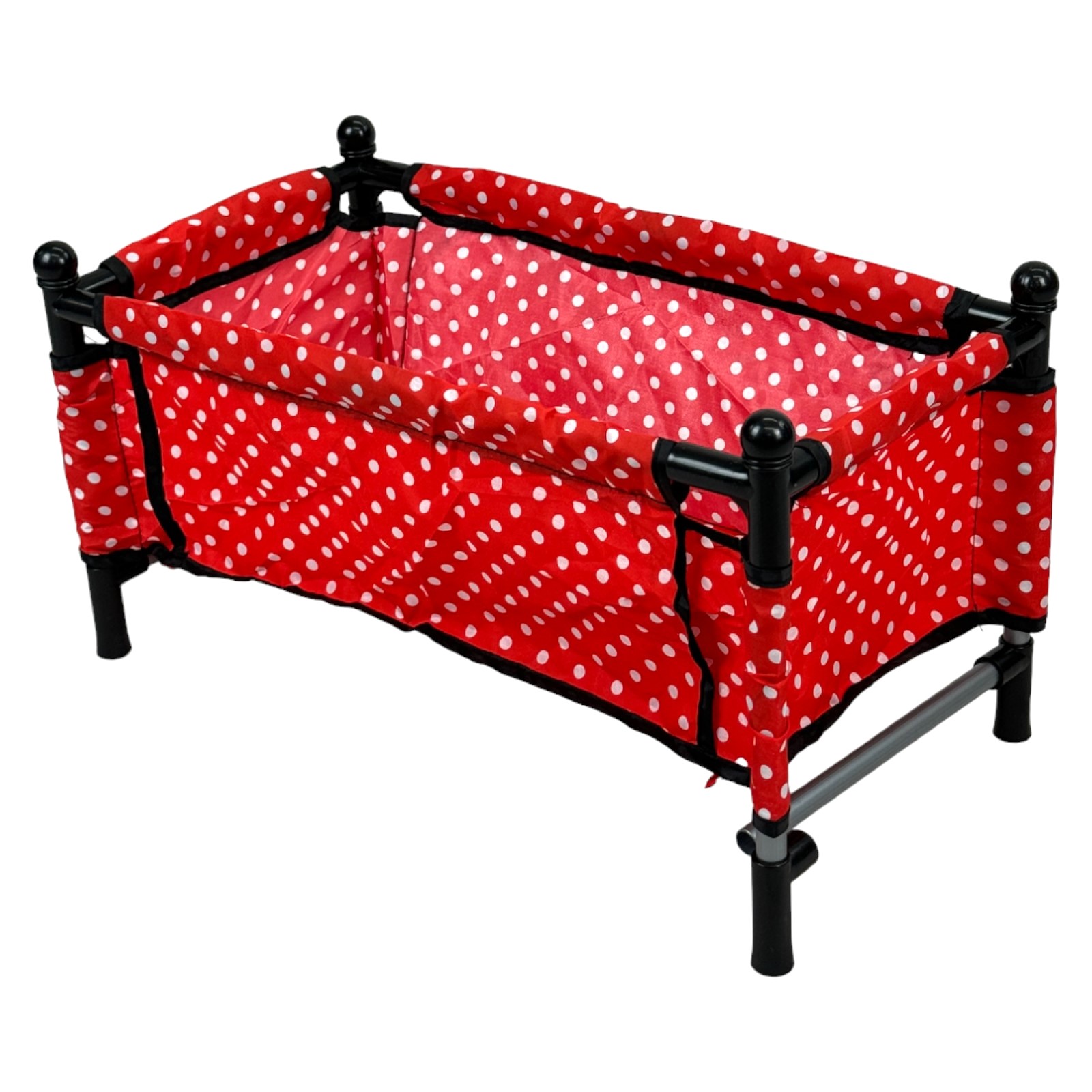 Juego de Muñecas con Accesorios Cuna Carriola Periquera Niña - Rojo.