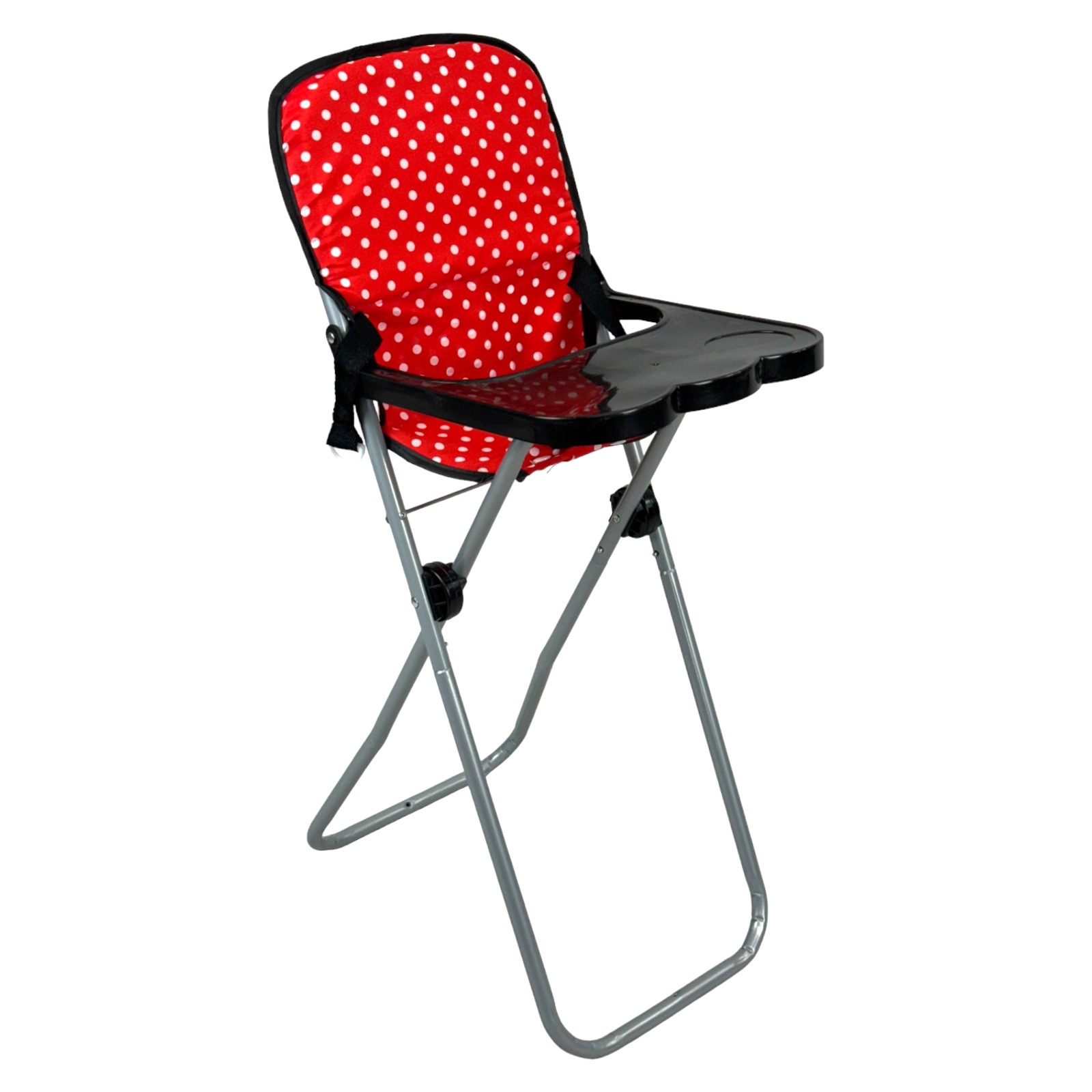 Juego de Muñecas con Accesorios Cuna Carriola Periquera Niña - Rojo.